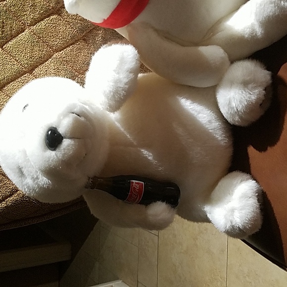 Coca-Cola Polar Bear with Scarf Plush Bears Coke Bears Stuffed Animal Lot 2 - Picture 5 of 5